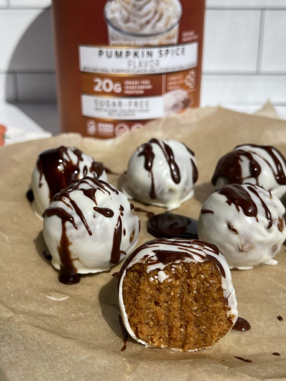 Pumpkin Spice Protein Truffles