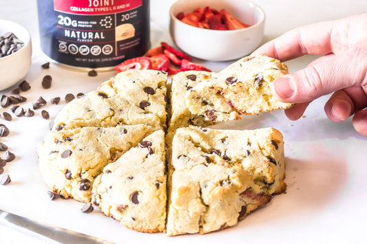 Keto Strawberry Chocolate Chip Scones