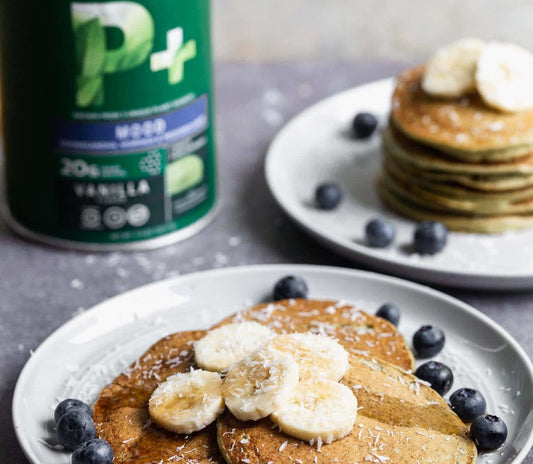 Coconut Banana Protein Pancakes