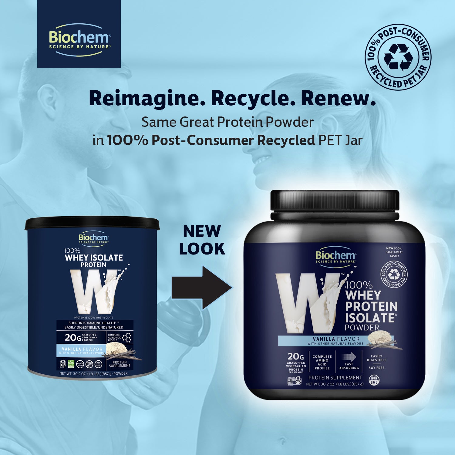 New Packaging in 100% PCR